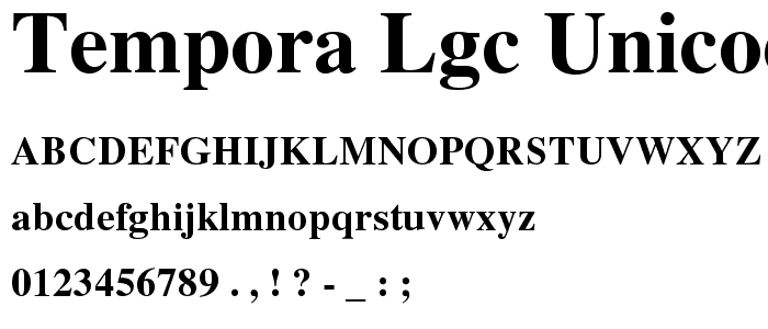 Tempora LGC Unicode Bold police
